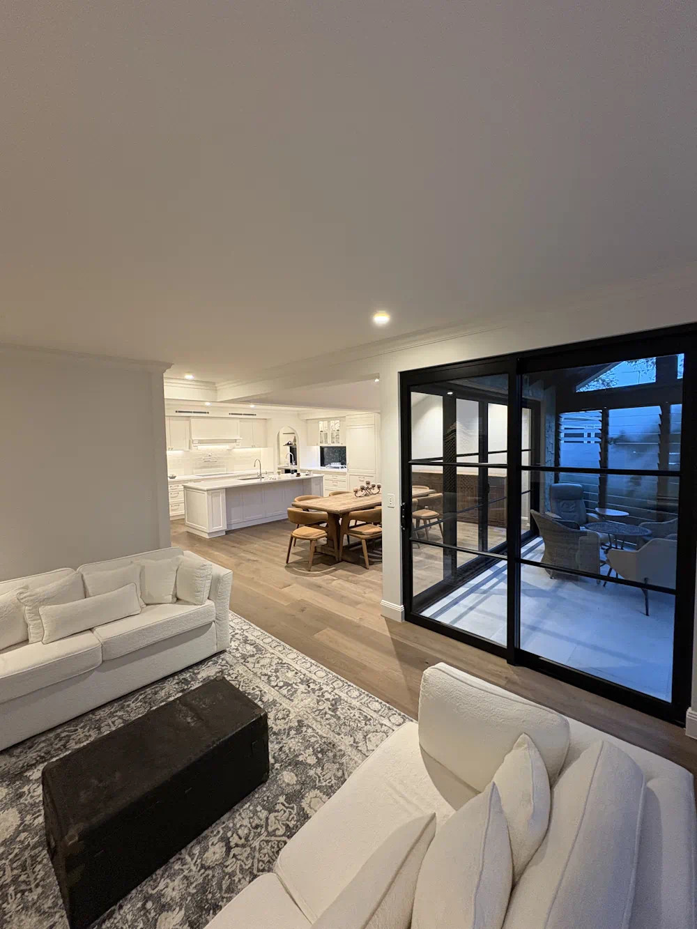 Modern Australian home interior, open plan living space