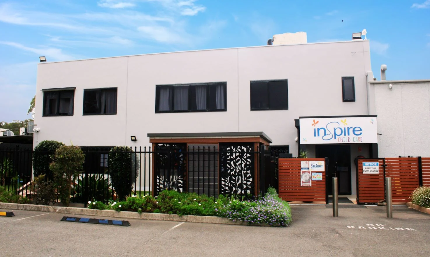 Modern Inspire Child Care center with gated entrance